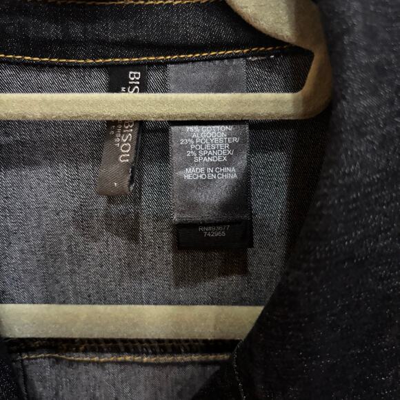 Bisou Bisou Dark Denim Dress Size Small - Picture 4 of 8